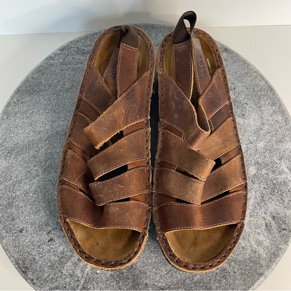 Naot Dark Brown Leather Strappy Sandals 38 - Picture 3 of 12